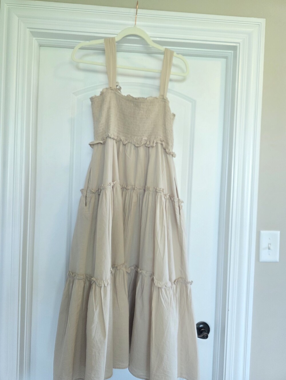 ✨Jacquie the Label Tan Tiered Sundress – Women’s Medium - Picture 8 of 13